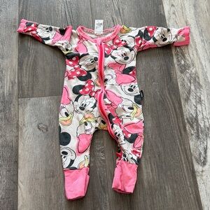 Bonds Disney Minnie Mouse Pink and Black Footie